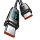 Mcdodo CA-3611 USB-C į USB-C laidas, automatinis išjungimas, PD 100 W, 1.8 m (juodas)