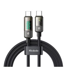 Mcdodo CA-3611 USB-C į USB-C laidas, automatinis išjungimas, PD 100 W, 1.8 m (juodas)