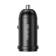Mcdodo CC-7492 automobilinis įkroviklis, USB-C, 30W + USB-C su Lightning laidu (juodas)