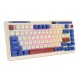 Mechaninė klaviatūra Royal Kludge KZZI K75 pro RGB, momentinis jungiklis (retro mėlynas)