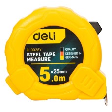 Matavimo juosta Deli Tools EDL9025Y 5m 25mm geltona