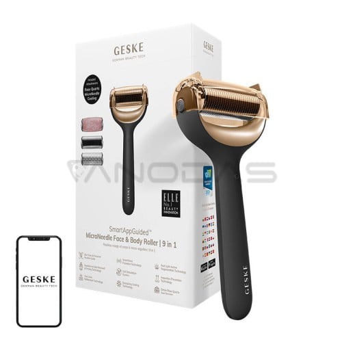 Micro Needle Face&Body Roller 9in1 Geske with APP (gray)  Micro Needle Face&Body Roller 9in1 Geske with APP (gray)