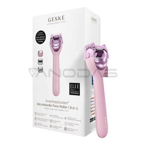 Micro Needle Face Roller 9in1 Geske with APP (pink)  Micro Needle Face Roller 9in1 Geske with APP (pink)