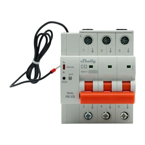 Miniature circuit breaker SHELLY Pro 3CB C63 Miniature circuit breaker SHELLY Pro 3CB C63