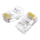 Moduliniai kištukai RJ45 Cat 6 UGREEN 50961, 10 vnt - skaidrūs