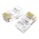 Modular Plugs RJ45 Cat 6 UGREEN 50961, 10 pcs - transparent