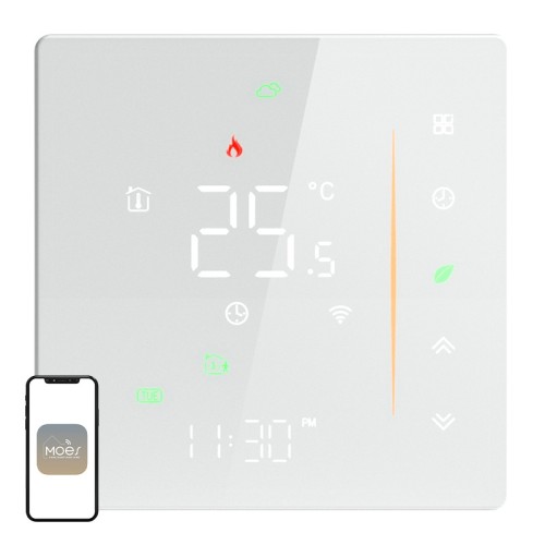 MOES WHT-006-GB-WH belaidžio ryšio termostatas elektriniam šildymui (baltas) MOES WHT-006-GB-WH belaidžio ryšio termostatas elektriniam šildymui (baltas)