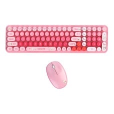 MOFII Wireless Keyboard+Mouse 2.4G Baby Bear Pink