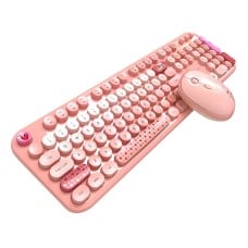 MOFII Lovely 2.4G belaidė klaviatūra + pelės rinkinys (rožinė)