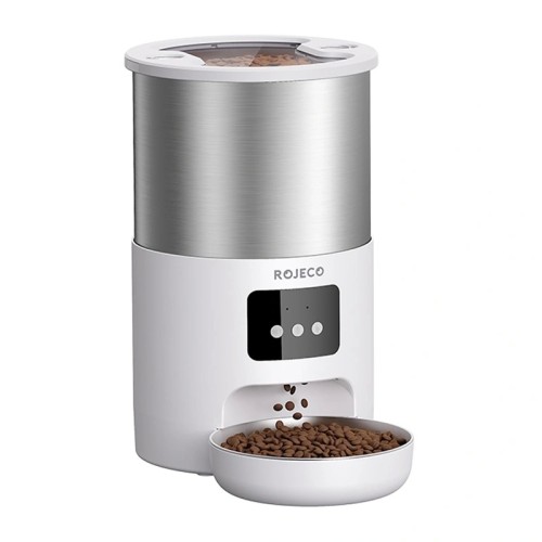 Naminių gyvūnėlių ėdalo dozatorius Rojeco Smart Pet Feeder 4.5 l, nerūdijančio plieno Naminių gyvūnėlių ėdalo dozatorius Rojeco Smart Pet Feeder 4.5 l, nerūdijančio plieno