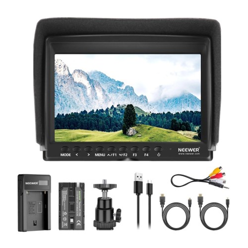 NEEWER F100 lauko monitorius + USB įkroviklis + akumuliatoriaus komplektas NEEWER F100 lauko monitorius + USB įkroviklis + akumuliatoriaus komplektas
