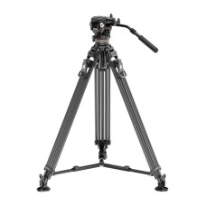 Neewer LL55 Carbon Fiber Video Tripod with Oil Head and Quick-Release Lock