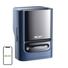 Nelko PM220 terminių etikečių spausdintuvas (mėlynas)