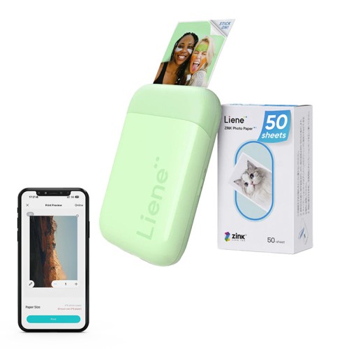 Liene Pearl 2x3" Portable Photo Printer (Green) Liene Pearl 2x3" Portable Photo Printer (Green)