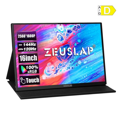 ZEUSLAP P16KT Portable Monitor with a 16-inch 144Hz Touchscreen ZEUSLAP P16KT Portable Monitor with a 16-inch 144Hz Touchscreen