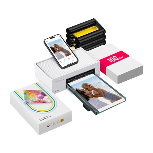 Nešiojamas nuotraukų spausdintuvas Liene Amber M100 (4x6 colių) Nešiojamas nuotraukų spausdintuvas Liene Amber M100 (4x6 colių)