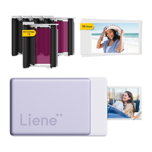 Nešiojamas nuotraukų spausdintuvas LIENE Pearl N200 Pro 2x3 (violetinis) Nešiojamas nuotraukų spausdintuvas LIENE Pearl N200 Pro 2x3 (violetinis)