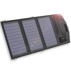 Nešiojamas saulės kolektorius / įkroviklis 15W Allpowers + Powerbank 10000mAh
