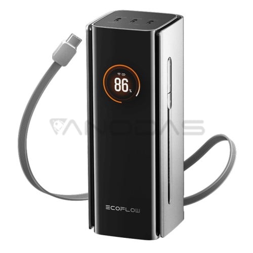 Nešiojamoji baterija EcoFlow RAPID Pro 20000, 230 W (su integruotu 100 W laidu)  Nešiojamoji baterija EcoFlow RAPID Pro 20000, 230 W (su integruotu 100 W laidu)