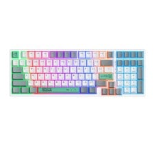 ONIKUMA G38 98 klavišai USB laidinė mechaninė klaviatūra balta