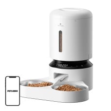 Petlibro Granary maisto dozatorius su dvigubu dubeniu 5 l (baltas)