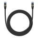 Braided network cable cat.7 Baseus Ethernet RJ45, 10Gbps, 1.5m (black)