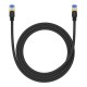 Braided network cable cat.7 Baseus Ethernet RJ45, 10Gbps, 1.5m (black)