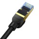 Braided network cable cat.7 Baseus Ethernet RJ45, 10Gbps, 1.5m (black)