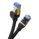 Pintas tinklo kabelis Cat.7 Baseus Ethernet RJ45, 10Gbps, 10m (juodas)