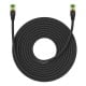 Braided network cable cat.8 Baseus Ethernet RJ45, 40Gbps, 15m (black)