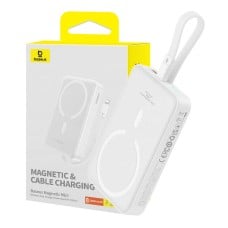 Powerbank Baseus Magnetic Mini 10000mAh 20W MagSafe (balta)