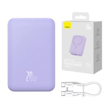 Powerbank Baseus Magnetic Mini 20000mAh 20W MagSafe (violetinė)