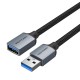 Prailginimo kabelis USB-A 3.0 A MF USB-A ventiliacija CBLHF 1m