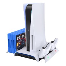 PS5 aušinimo stotis ir dvigubo valdiklio įkroviklis Kiwi Home PB01 baltas