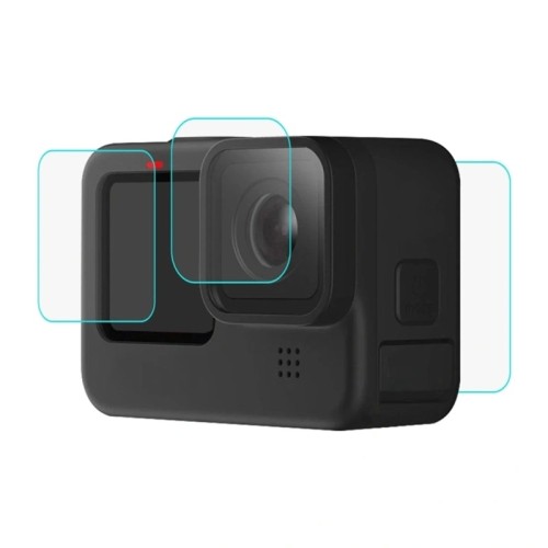 Puluz 9H grūdinto stiklo ekrano apsauga GoPro HERO12/11/10, juoda Puluz 9H grūdinto stiklo ekrano apsauga GoPro HERO12/11/10, juoda