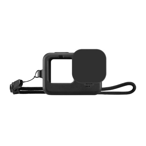 Puluz Silicone Case for GoPro HERO12, HERO11, HERO10, and HERO9 Black with Lens Cover and Strap (Black) Puluz Silicone Case for GoPro HERO12, HERO11, HERO10, and HERO9 Black with Lens Cover and Strap (Black)