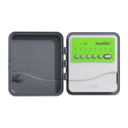 RainPoint 8 zonų WiFi oro kondicionieriaus laistymo valdiklis RainPoint 8 zonų WiFi oro kondicionieriaus laistymo valdiklis