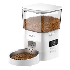 Rojeco 2L Automatic Pet Feeder Button Version (White)