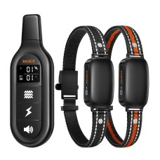 RojecoPD521 1000 m šunų dresūros antkaklis su 2 antkakliais (juodas)