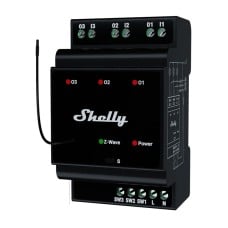 Shelly Qubino Wave Pro 3 Z-Wave 3 kanalų DIN bėgelio relė