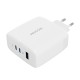 Sieninis įkroviklis 120 W GaN Ricomm RC1201 EU, 1xUSB-A, 2xUSB-C + 2.1m USB-C kabelis