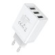Sieninis įkroviklis 3x USB Vention FEAW0-EU, 2.4A, 12W (balta)