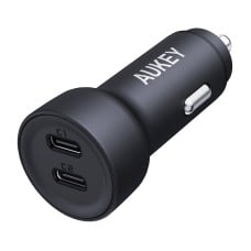 Wall charger Aukey CC-Y23, 2xUSB-C, 65W (black)