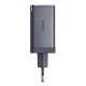 Wall charger Baseus GaN5 2x USB-C + USB 65W + cable 1m - Gray