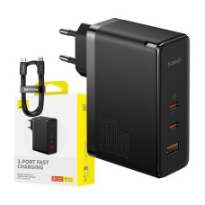 Wall charger Baseus GaN5 Pro 2xUSB-C + USB 160W - Black
