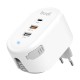 Wall charger Budi 30W cable 1m - White