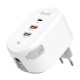 Wall charger Budi 30W cable 1m - White