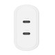 Wall charger Cygnett 2x USB-C 35W (white)