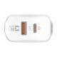 Sieninis įkroviklis LDNIO A2421C USB, USB-C 22.5W + USB-C laidas
