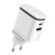 Sieninis įkroviklis LDNIO A2423C USB, USB-C + Lightning kabelis